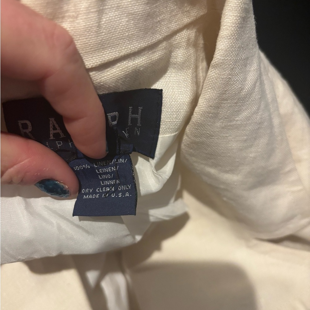 Lauren Ralph Lauren Women's Cream Double-Breasted Blazer - Picture 5 of 5
